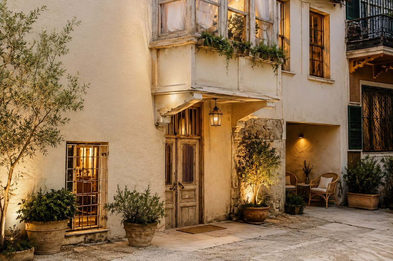 Facciata e ingresso dopo l'home staging virtuale
